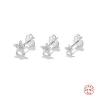 3 Pieces Set Simple Style Starfish Plating Sterling Silver Ear Studs main image 2