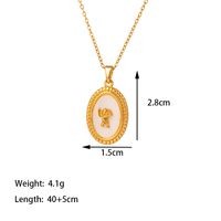 304 Stainless Steel 18K Gold Plated Casual Simple Style Commute Inlay Dolphin Flower Butterfly Acrylic Artificial Rhinestones Pendant Necklace sku image 4