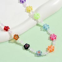 Cute Bohemian Flower Artificial Crystal Alloy Beaded Women's Necklace main image 6