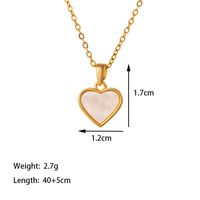 304 Stainless Steel 18K Gold Plated Casual Simple Style Commute Inlay Dolphin Flower Butterfly Acrylic Artificial Rhinestones Pendant Necklace sku image 2