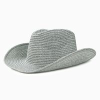 Women's Casual Modern Style Shiny Solid Color Crimping Big Eaves Straw Hat sku image 2
