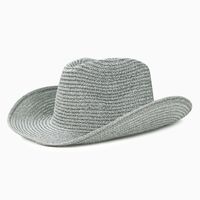 Women's Casual Modern Style Shiny Solid Color Crimping Big Eaves Straw Hat main image 7