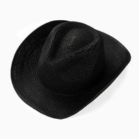 Women's Casual Modern Style Shiny Solid Color Crimping Big Eaves Straw Hat main image 3