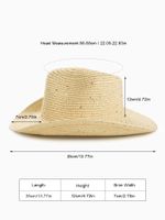 Women's Casual Solid Color Sequins Crimping Big Eaves Straw Hat main image 2