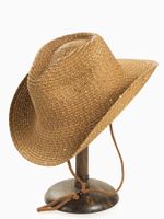 Women's Casual Solid Color Sequins Crimping Big Eaves Straw Hat sku image 1