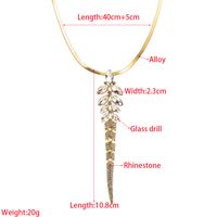 Vacation Simple Style Color Block Alloy Inlay Rhinestones Gold Plated Silver Plated Women's Pendant Necklace main image 2