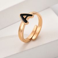 Wholesale Jewelry Simple Style Letter Alloy Plating Open Rings sku image 1