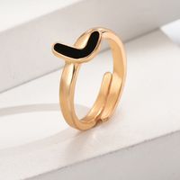 Wholesale Jewelry Simple Style Letter Alloy Plating Open Rings sku image 12