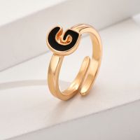 Wholesale Jewelry Simple Style Letter Alloy Plating Open Rings sku image 7