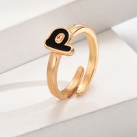 Wholesale Jewelry Simple Style Letter Alloy Plating Open Rings sku image 15