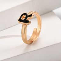 Wholesale Jewelry Simple Style Letter Alloy Plating Open Rings sku image 17