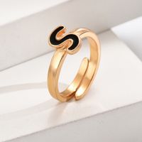 Wholesale Jewelry Simple Style Letter Alloy Plating Open Rings sku image 18