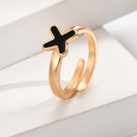 Wholesale Jewelry Simple Style Letter Alloy Plating Open Rings sku image 23