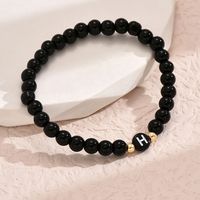 Simple Style Letter Resin Beaded Women's Bracelets sku image 8