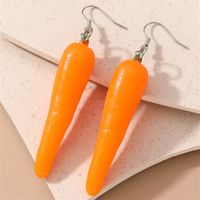 1 Pair Cute Sugar Gourd Carrot Strawberry Plastic Ear Hook sku image 1