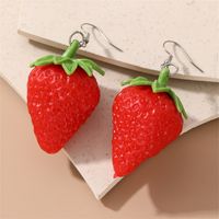 1 Pair Cute Sugar Gourd Carrot Strawberry Plastic Ear Hook main image 4