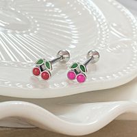 1 Piece Tongue Rings Cute Tropical Simple Style Lips Fruit Stainless Steel Copper Epoxy Lacquer Painting Inlay Acrylic White Gold Plated Tongue Rings main image 7