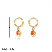 1 Pair Vintage Style Simple Style Irregular Inlay Stainless Steel Zircon White Gold Plated Gold Plated Drop Earrings main image 3