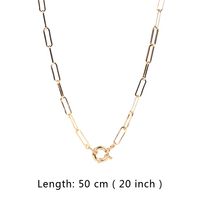 Copper Fashion Geometric Plating Necklace main image 4