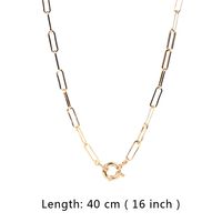 Copper Fashion Geometric Plating Necklace main image 5