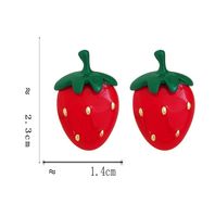 1 Pair IG Style Sweet Strawberry Enamel Plating Alloy Ear Studs main image 2