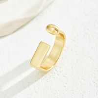 Wholesale Vintage Style Pastoral Simple Style Heart Shape Solid Color Copper 18K Gold Plated Open Rings main image 3