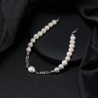 Simple Style Solid Color Freshwater Pearl Sterling Silver 14K Gold Plated Bracelets In Bulk main image 4
