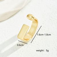 Wholesale Vintage Style Pastoral Simple Style Heart Shape Solid Color Copper 18K Gold Plated Open Rings sku image 3