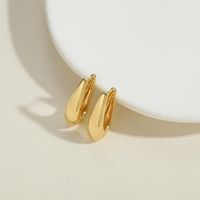 1 Pair IG Style Simple Style Geometric Copper 14K Gold Plated Earrings main image 4