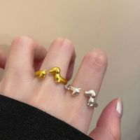 Wholesale Jewelry Cute Dog Alloy Plating Open Rings main image 4