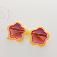 Hip-Hop Sweet Artistic Flower Pc Resin Oval Frame Full Frame Kids Sunglasses sku image 6