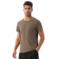Lattice Solid Color T-shirt Men's Clothing main image 6