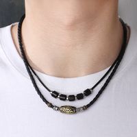 Hip-Hop Geometric Alloy Wax Line Irregular Plating Unisex Necklace main image 1