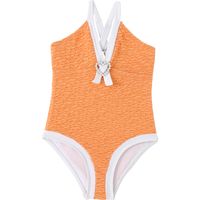 Girl's Ditsy Floral Color Block Solid Color One-pieces Kids Swimwear main image 7