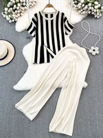 Daily Street Women's Casual Stripe Polyester Pants Sets Pants Sets main image 1