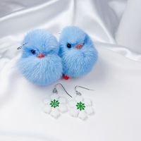 2 Pairs Cute Simple Style Animal Snowflake Imitation Fur Drop Earrings main image 8