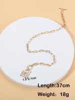 Wholesale Vintage Style Simple Style Classic Style Solid Color Lock Copper Toggle Inlay Gold Plated Rhodium Plated Silver Plated Zircon Double Layer Necklaces Pendant Necklace sku image 3