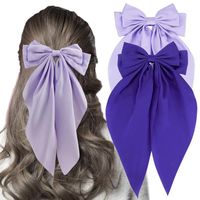Women's Elegant Lady Solid Color Bow Knot Cloth Hair Clip sku image 19