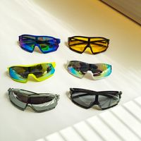 Modern Style Sweet Artistic Solid Color Pc Resin Shield Full Frame Kids Sunglasses main image 1