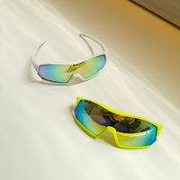 Modern Style Sweet Artistic Solid Color Pc Resin Shield Full Frame Kids Sunglasses main image 4