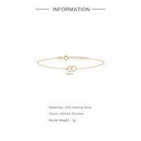 Sterling Silver IG Style Simple Style Circle Plating Bracelets main image 2