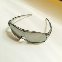 Modern Style Sweet Artistic Solid Color Pc Resin Shield Full Frame Kids Sunglasses sku image 1