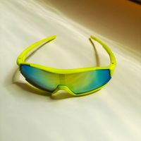 Modern Style Sweet Artistic Solid Color Pc Resin Shield Full Frame Kids Sunglasses sku image 4