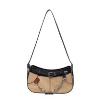 Women's Pu Leather Marble Classic Style Zipper Shoulder Bag sku image 1