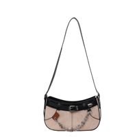 Women's Pu Leather Marble Classic Style Zipper Shoulder Bag sku image 2