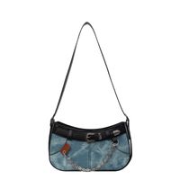 Women's Pu Leather Marble Classic Style Zipper Shoulder Bag sku image 3