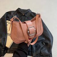 Women's Pu Leather Solid Color Classic Style Zipper Shoulder Bag main image 6