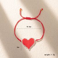 IG Style Heart Shape Glass Knitting Women's Bracelets main image 5
