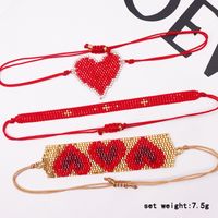 IG Style Heart Shape Glass Knitting Women's Bracelets main image 6