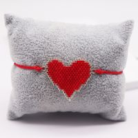 IG Style Heart Shape Glass Knitting Women's Bracelets sku image 2